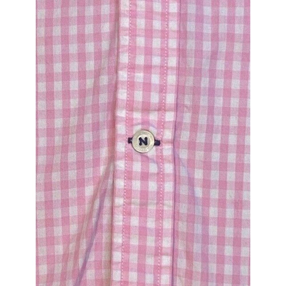 NAUTICA men's XX LARGE button‎ down 100% COTTON LIGHT PINK/WHITE long sleeve - Picture 6 of 9